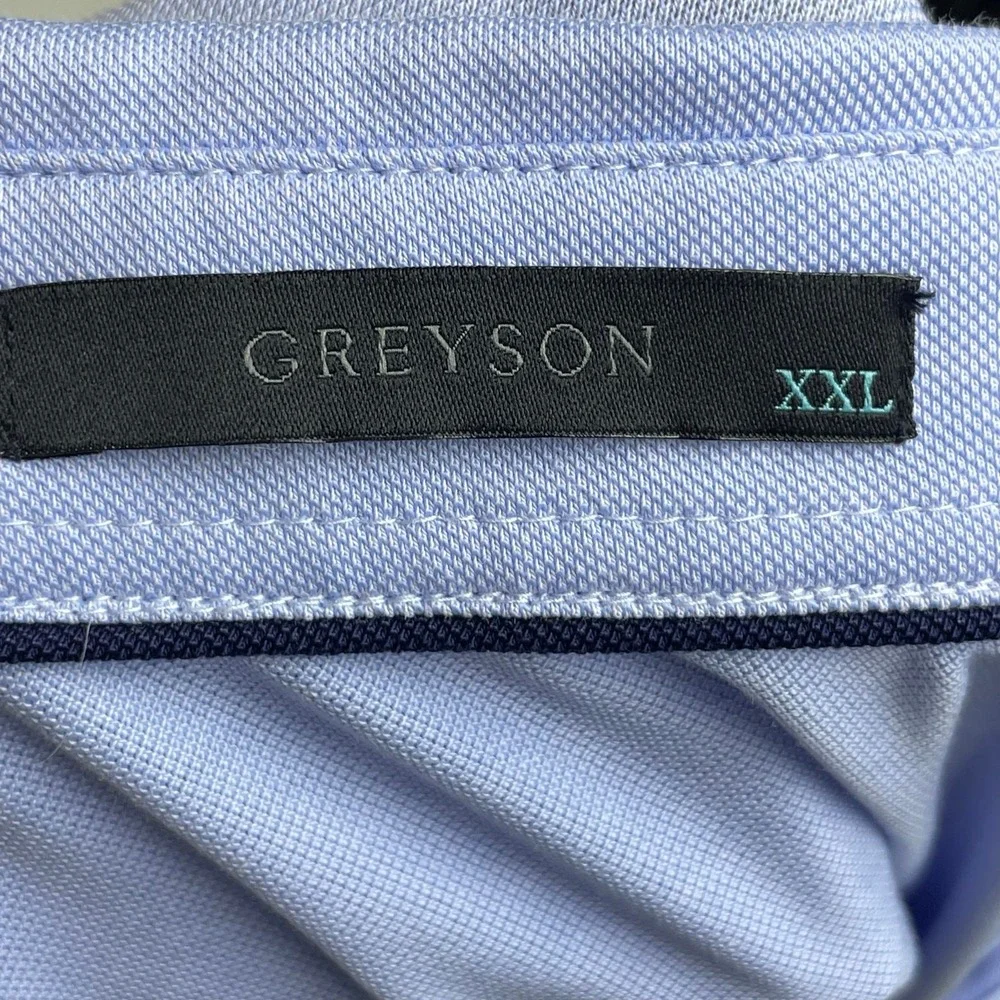Greyson Men's‎ size XXL Light Blue Polo Shirt Short Sleeve